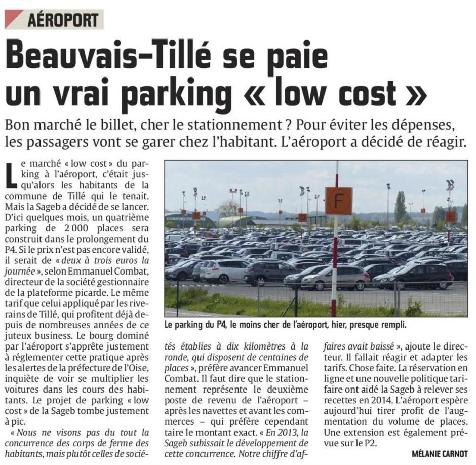 parking aéroport beauvais p4